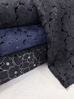 پارچه مخمل روبان دوزی